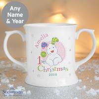 Personalised The Snowdog My 1st Christmas Pink Loving Mug Extra Image 1 Preview